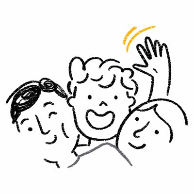 Kind personal connections illustration