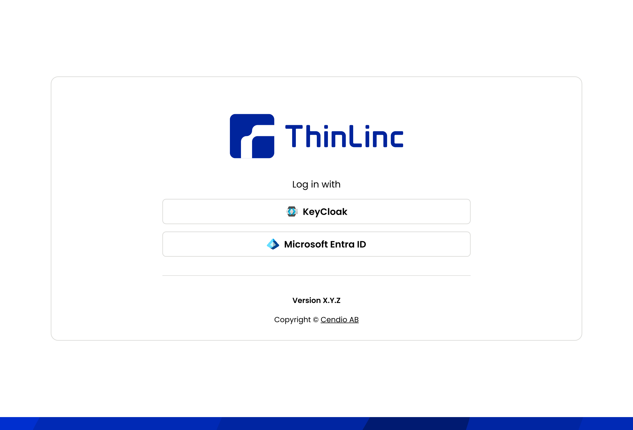 Screenshot of ThinLinc Web Access with OpenID Connect login buttons